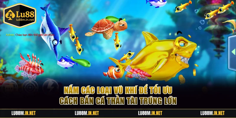 Nắm các loại vũ khí để tối ưu cách bắn cá Thần Tài trúng lớn